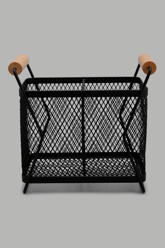 Redtag-Black-Utensil-Holder-Category:Kitchen-Baskets,-Colour:Black,-Deals:New-In,-Filter:Home-Dining,-HMW-DIN-Kitchen-Accessories,-N/A,-New-In-HMW-DIN,-Non-Sale,-Section:Homewares,-W22A-Home-Dining-