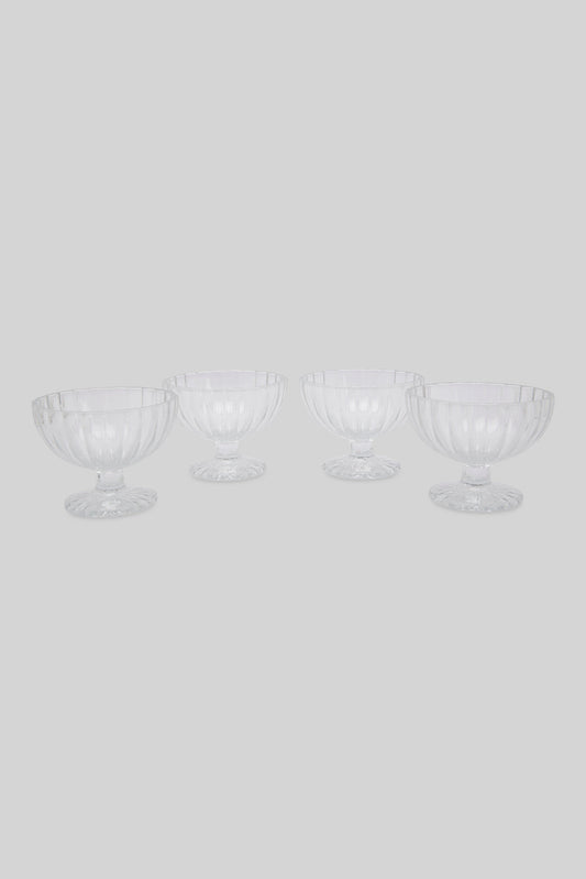 Redtag-Clear-Glass-Ice-Cream-Cup-(4-Piece)-Category:Glasses,-Colour:,-Deals:New-In,-Filter:Home-Dining,-HMW-DIN-Drinkware,-New-In-HMW-DIN,-Non-Sale,-Section:Homewares,-W22B-Home-Dining-