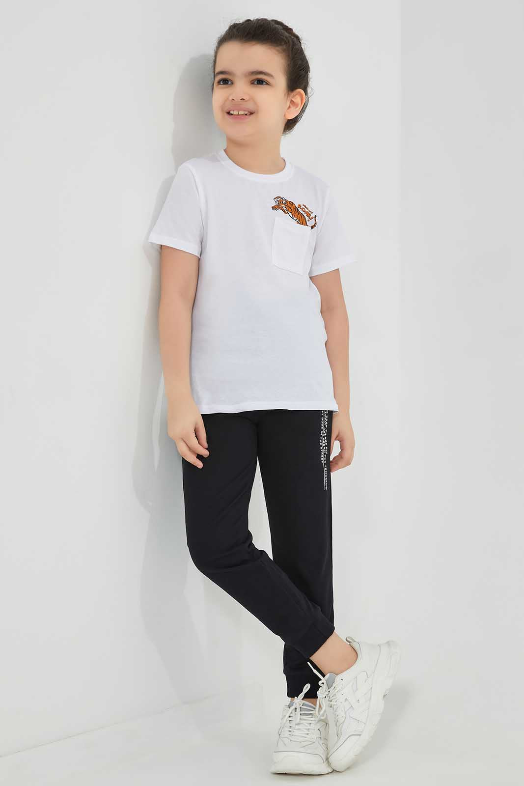 Redtag-White-Tiger-Print-Pocket-SS-T-Shirt-BOY-T-Shirts,-Category:T-Shirts,-Colour:White,-Deals:New-In,-Filter:Boys-(2-to-8-Yrs),-New-In-BOY,-Non-Sale,-Section:Boys-(0-to-14Yrs),-TBL,-W22O-Boys-2 to 8 Years