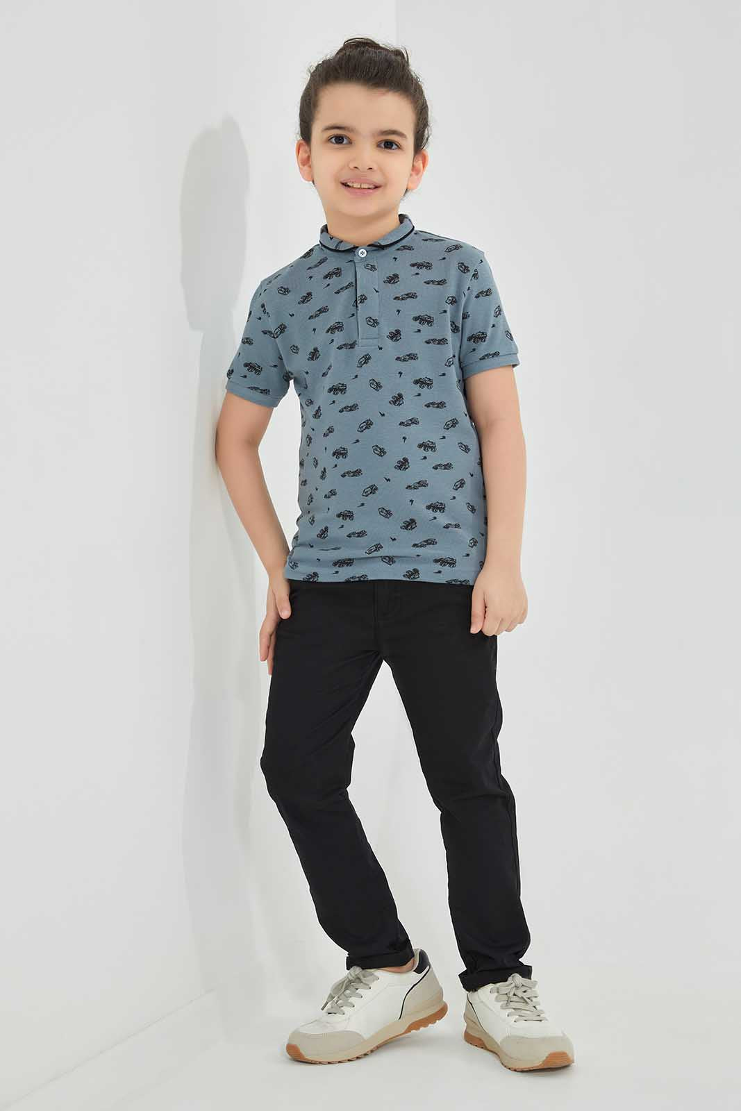 Redtag-Blue-Cars-AOP-Stand-up-Collar-Polo-T-Shirt-BOY-Polo-T-Shirts,-Category:Polo-T-Shirts,-Colour:Blue,-Deals:New-In,-Filter:Boys-(2-to-8-Yrs),-New-In-BOY-APL,-Non-Sale,-Section:Boys-(0-to-14Yrs),-TBL,-W22O-Boys-2 to 8 Years