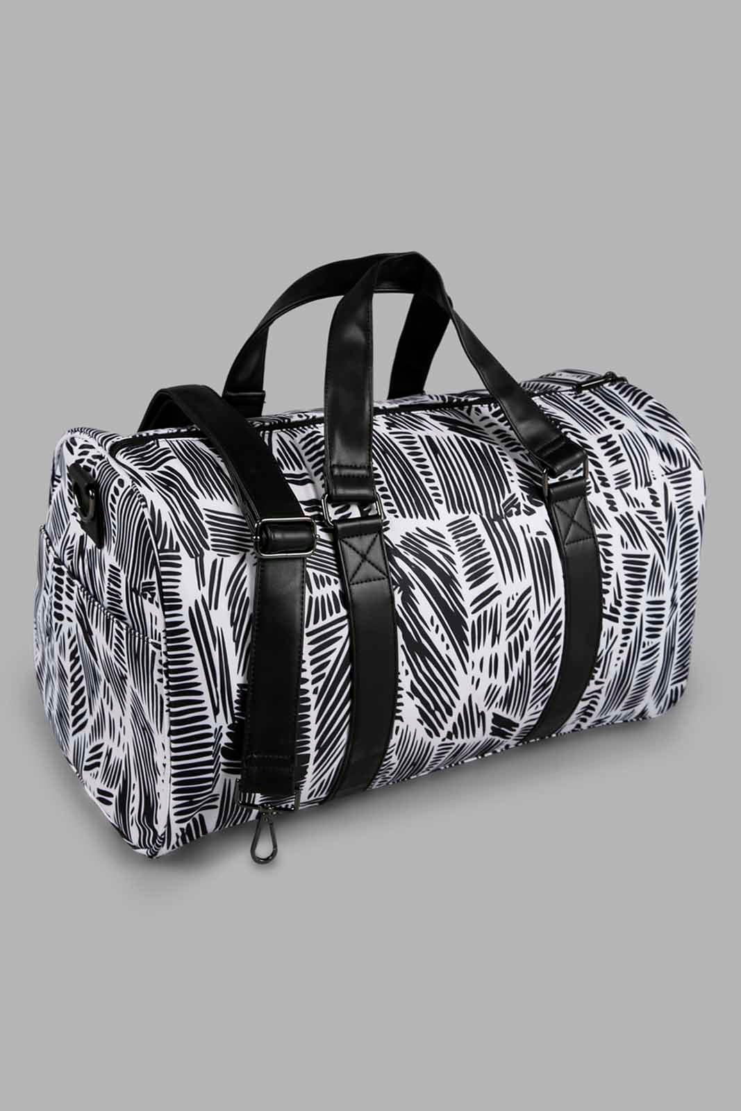 Redtag-Brown-Black-Prints-Duffel-Category:Bags,-Colour:Brown,-Filter:Travel-Accessories,-LUG-Bags,-New-In,-New-In-LUG-ACC,-Non-Sale,-Section:Travel,-W22A-Travel-Accessories-