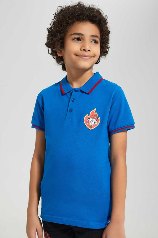 Redtag-Blue-Paw-Patrol-Polo-T-Shirt-BOY-Polo-T-Shirts,-Category:Polo-T-Shirts,-CHR,-Colour:Blue,-Deals:New-In,-Filter:Boys-(2-to-8-Yrs),-New-In-BOY,-Non-Sale,-Section:Boys-(0-to-14Yrs),-TBL,-W22O-Boys-2 to 8 Years