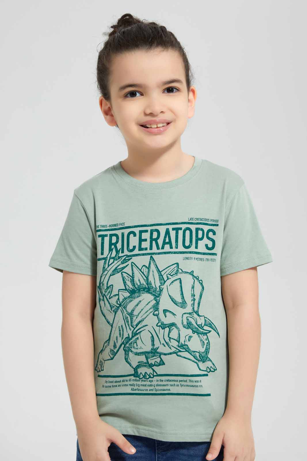 Redtag-Blue-Dino-Chest-Print-SS-T-Shirt-BOY-T-Shirts,-Category:T-Shirts,-Colour:Green,-Deals:New-In,-Filter:Boys-(2-to-8-Yrs),-New-In-BOY-APL,-Non-Sale,-Section:Boys-(0-to-14Yrs),-TBL,-W22O-Boys-2 to 8 Years