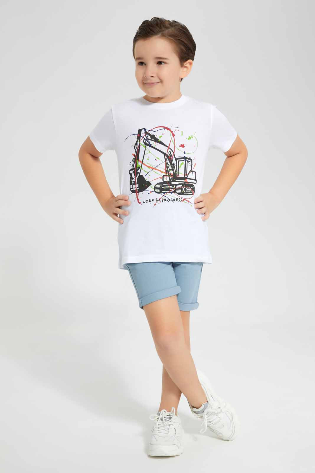 Redtag-White-Digger-Chest-Print-SS-T-Shirt-BOY-T-Shirts,-Category:T-Shirts,-Colour:White,-Deals:New-In,-Filter:Boys-(2-to-8-Yrs),-New-In-BOY-APL,-Non-Sale,-Section:Boys-(0-to-14Yrs),-TBL,-W22O-Boys-2 to 8 Years