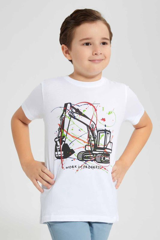 Redtag-White-Digger-Chest-Print-SS-T-Shirt-BOY-T-Shirts,-Category:T-Shirts,-Colour:White,-Deals:New-In,-Filter:Boys-(2-to-8-Yrs),-New-In-BOY-APL,-Non-Sale,-Section:Boys-(0-to-14Yrs),-TBL,-W22O-Boys-2 to 8 Years