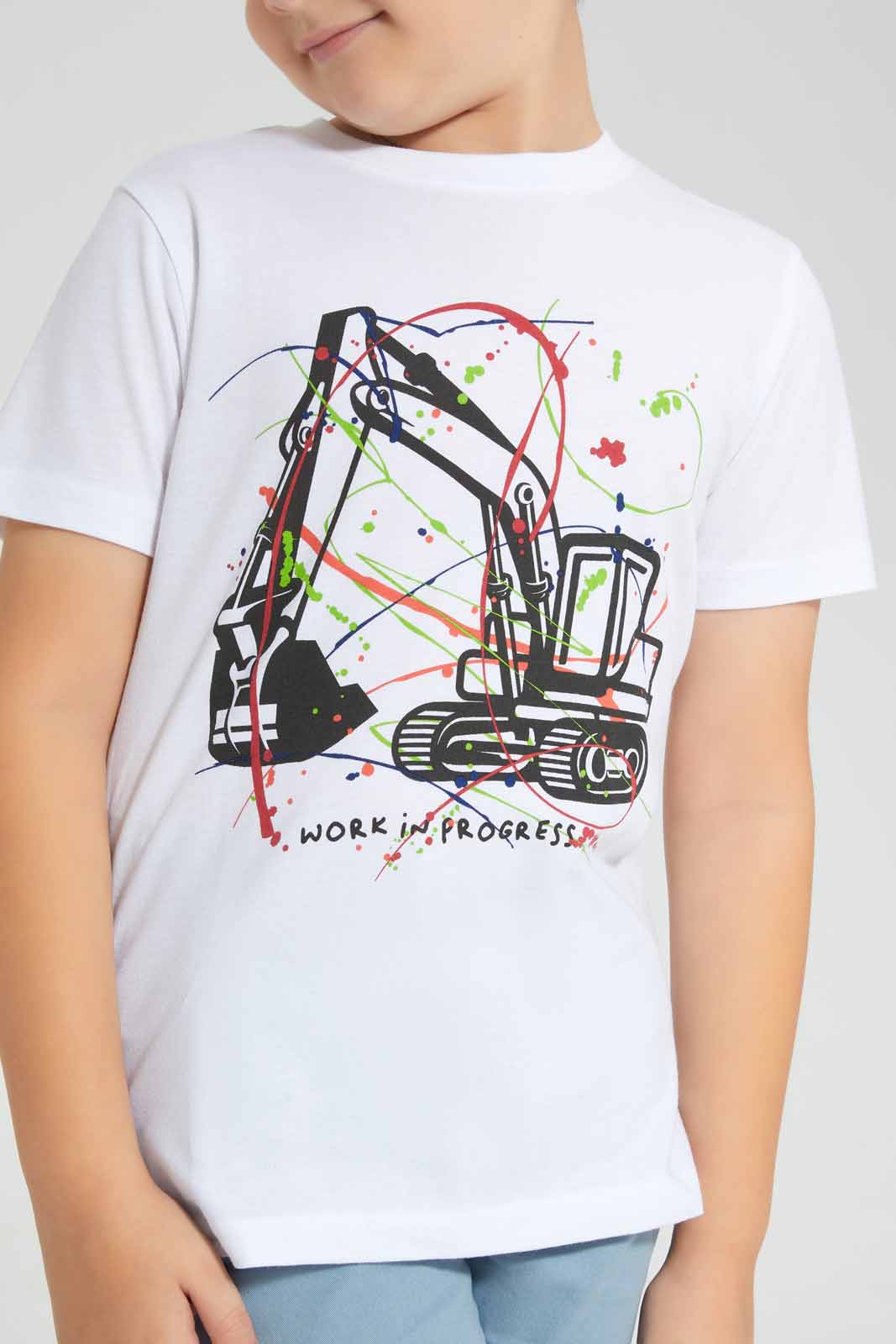 Redtag-White-Digger-Chest-Print-SS-T-Shirt-BOY-T-Shirts,-Category:T-Shirts,-Colour:White,-Deals:New-In,-Filter:Boys-(2-to-8-Yrs),-New-In-BOY-APL,-Non-Sale,-Section:Boys-(0-to-14Yrs),-TBL,-W22O-Boys-2 to 8 Years