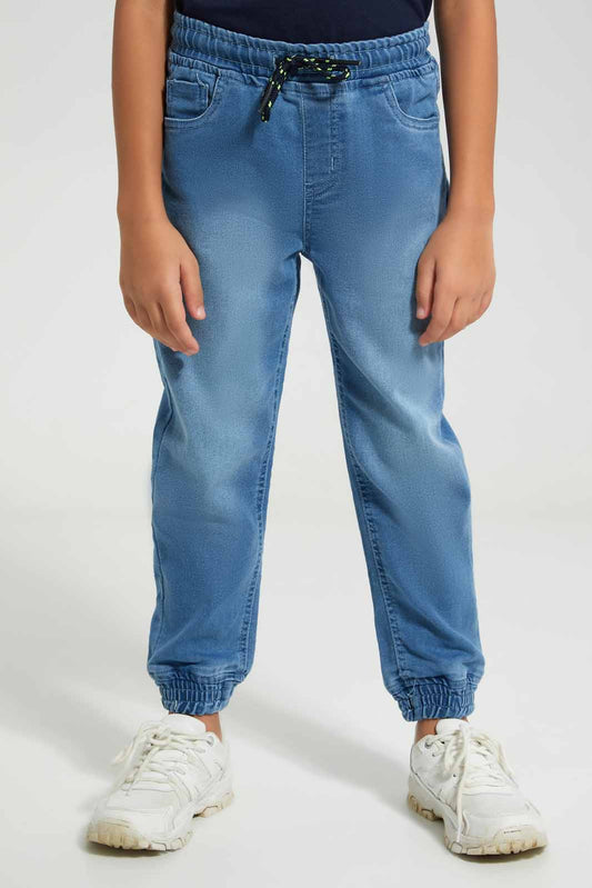 Redtag-Lightwash-Elasticated-Waist-Jogger-Jean-BOY-Jeans,-Category:Jeans,-Colour:Light-Wash,-Deals:New-In,-Filter:Boys-(2-to-8-Yrs),-FIT-WALL-(FTW),-New-In-BOY-APL,-Non-Sale,-Section:Boys-(0-to-14Yrs),-W22O-Boys-2 to 8 Years