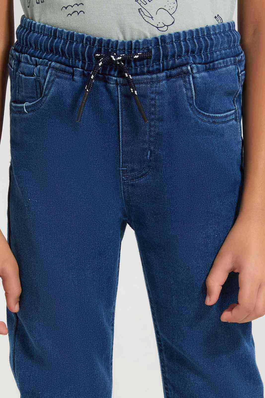 Redtag-Midwash-Elasticated-Waist-Jogger-Jean-BOY-Jeans,-Category:Jeans,-Colour:Blue,-Deals:New-In,-Filter:Boys-(2-to-8-Yrs),-FIT-WALL-(FTW),-New-In-BOY-APL,-Non-Sale,-Section:Boys-(0-to-14Yrs),-W22O-Boys-2 to 8 Years