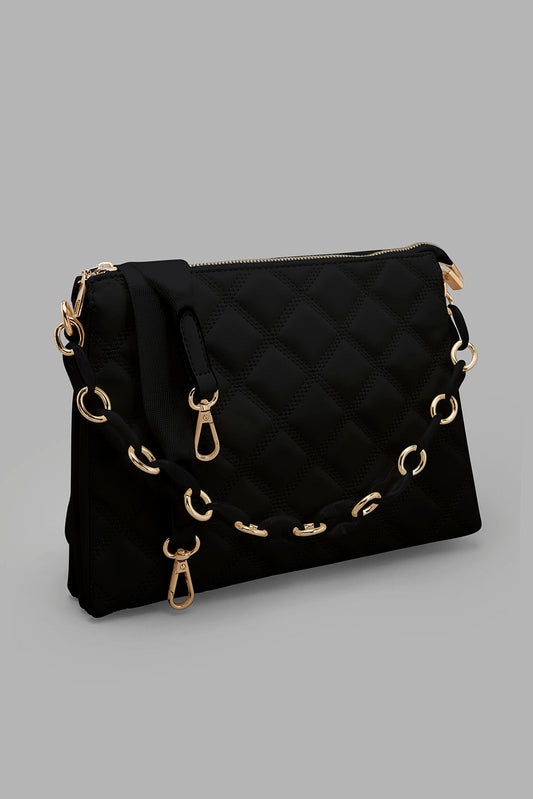 Redtag-Black-Cross-Body-Bag-Category:Bags,-Colour:Black,-Filter:Women's-Accessories,-New-In,-New-In-Women-ACC,-Non-Sale,-Section:Women,-W22O,-Women-Bags-Women-