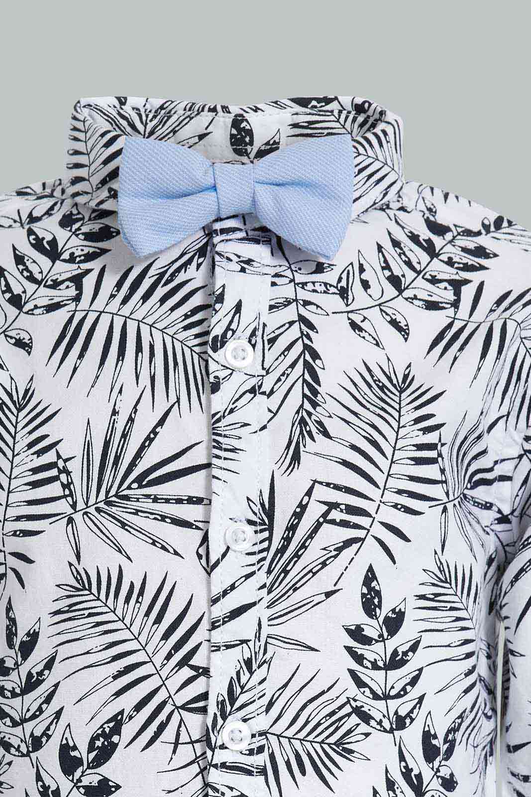 Redtag-Navy-Printed-Poplin-Manarin-Ls-Shirts-Category:Shirts,-Colour:Navy,-Deals:New-In,-EID,-Filter:Infant-Boys-(3-to-24-Mths),-INB-Shirts,-New-In-INB-APL,-Non-Sale,-Section:Boys-(0-to-14Yrs),-W22O-Infant-Boys-3 to 24 Months