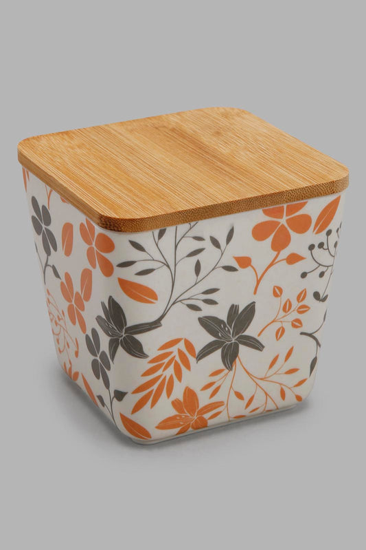 Redtag-Multicolour-Lefe-Bamboo-Canister-(-Small)-Category:Canisters-And-Jars,-Colour:Multicolour,-Deals:New-In,-Filter:Home-Dining,-Harmony,-HMW-DIN-Storage,-New-In-HMW-DIN,-Non-Sale,-Section:Homewares,-W22A-Home-Dining-