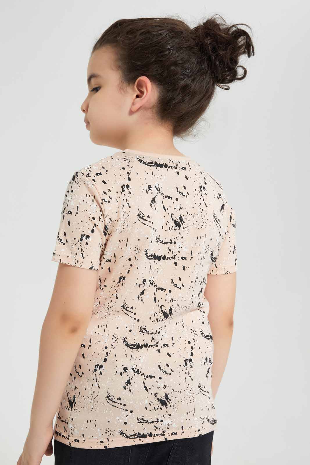 Redtag-Pink-Splat-Printed-SS-T-Shirt-BOY-T-Shirts,-Category:T-Shirts,-Colour:Apricot,-Deals:New-In,-Filter:Boys-(2-to-8-Yrs),-New-In-BOY-APL,-Non-Sale,-Section:Boys-(0-to-14Yrs),-TBL,-W22O-Boys-2 to 8 Years