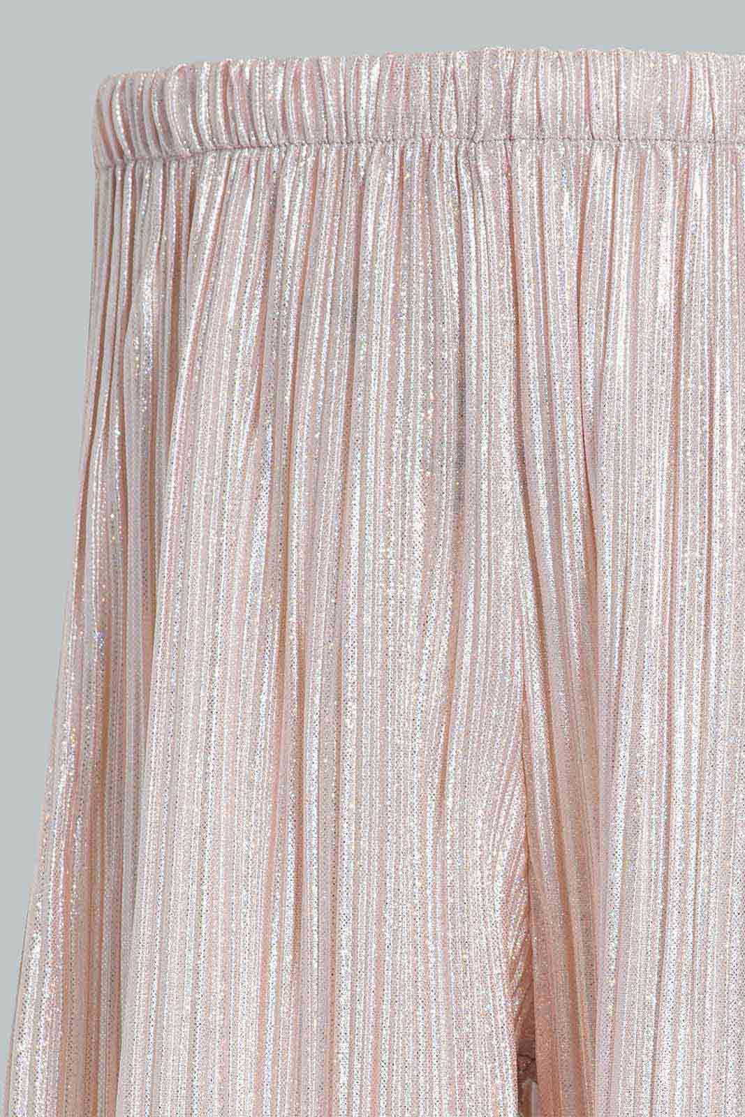 Redtag-Gold-Frilled-Top-With-Pleated-Trouser-Category:Sets,-Colour:Gold,-Deals:New-In,-EID,-Filter:Infant-Girls-(3-to-24-Mths),-ING-Sets,-New-In-ING-APL,-Non-Sale,-Section:Girls-(0-to-14Yrs),-W22O-Infant-Girls-3 to 24 Months