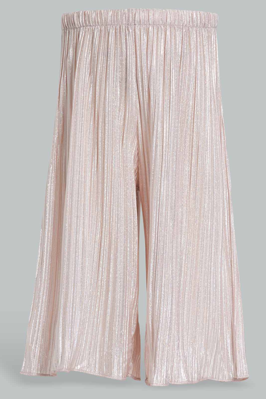 Redtag-Gold-Frilled-Top-With-Pleated-Trouser-Category:Sets,-Colour:Gold,-Deals:New-In,-EID,-Filter:Infant-Girls-(3-to-24-Mths),-ING-Sets,-New-In-ING-APL,-Non-Sale,-Section:Girls-(0-to-14Yrs),-W22O-Infant-Girls-3 to 24 Months