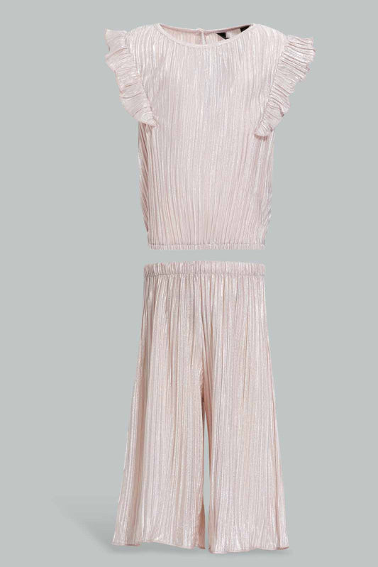Redtag-Gold-Frilled-Top-With-Pleated-Trouser-Category:Sets,-Colour:Gold,-Deals:New-In,-EID,-Filter:Infant-Girls-(3-to-24-Mths),-ING-Sets,-New-In-ING-APL,-Non-Sale,-Section:Girls-(0-to-14Yrs),-W22O-Infant-Girls-3 to 24 Months