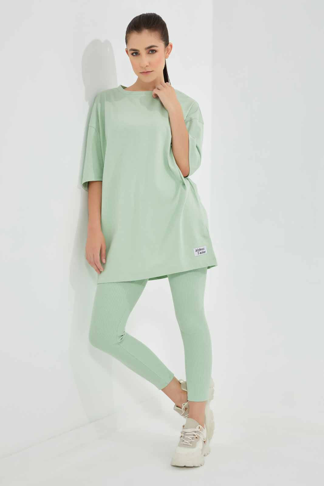 Redtag-Sage-BCI-Oversize-Printed-T-Shirt-Category:T-Shirts,-Colour:Green,-Deals:New-In,-Filter:Women's-Clothing,-New-In-Women,-Non-Sale,-Section:Women,-W22O,-Women-T-Shirts-Women's-
