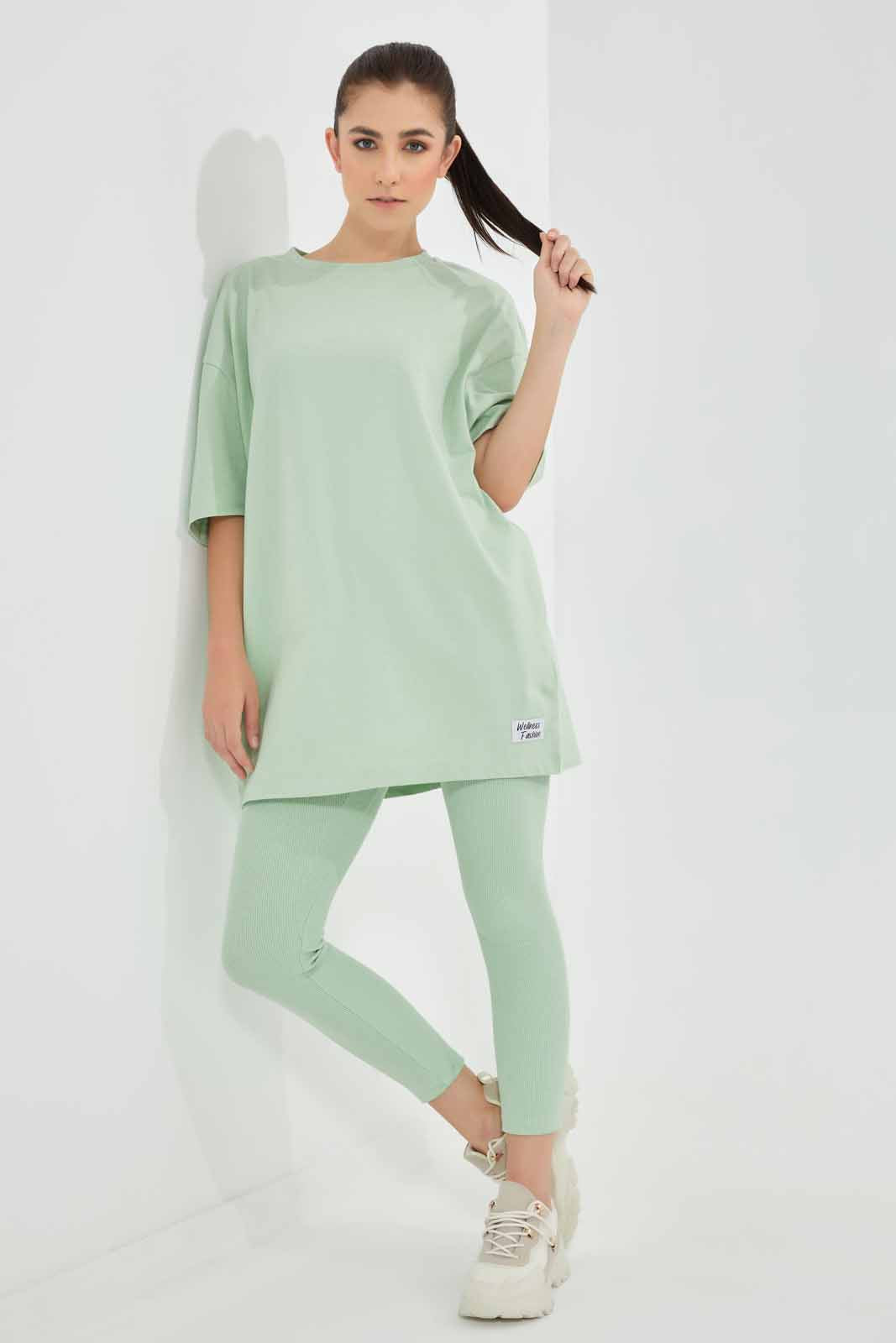 Redtag-Sage-BCI-Oversize-Printed-T-Shirt-Category:T-Shirts,-Colour:Green,-Deals:New-In,-Filter:Women's-Clothing,-New-In-Women,-Non-Sale,-Section:Women,-W22O,-Women-T-Shirts-Women's-