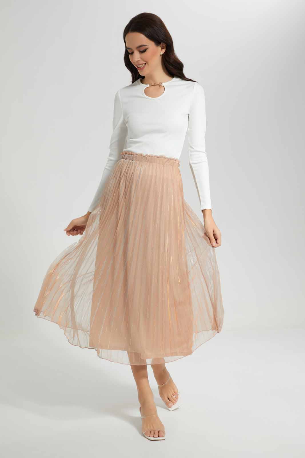 Redtag-Black-Plisse-Maxi-Skirt-Category:Skirts,-Colour:Black,-Deals:New-In,-Filter:Women's-Clothing,-New-In-Women-APL,-Non-Sale,-Section:Women,-W22O,-Women-Skirts-Women's-