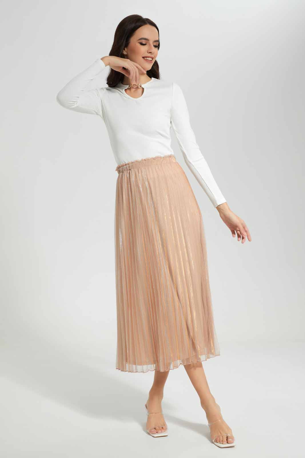 Redtag-Black-Plisse-Maxi-Skirt-Category:Skirts,-Colour:Black,-Deals:New-In,-Filter:Women's-Clothing,-New-In-Women-APL,-Non-Sale,-Section:Women,-W22O,-Women-Skirts-Women's-