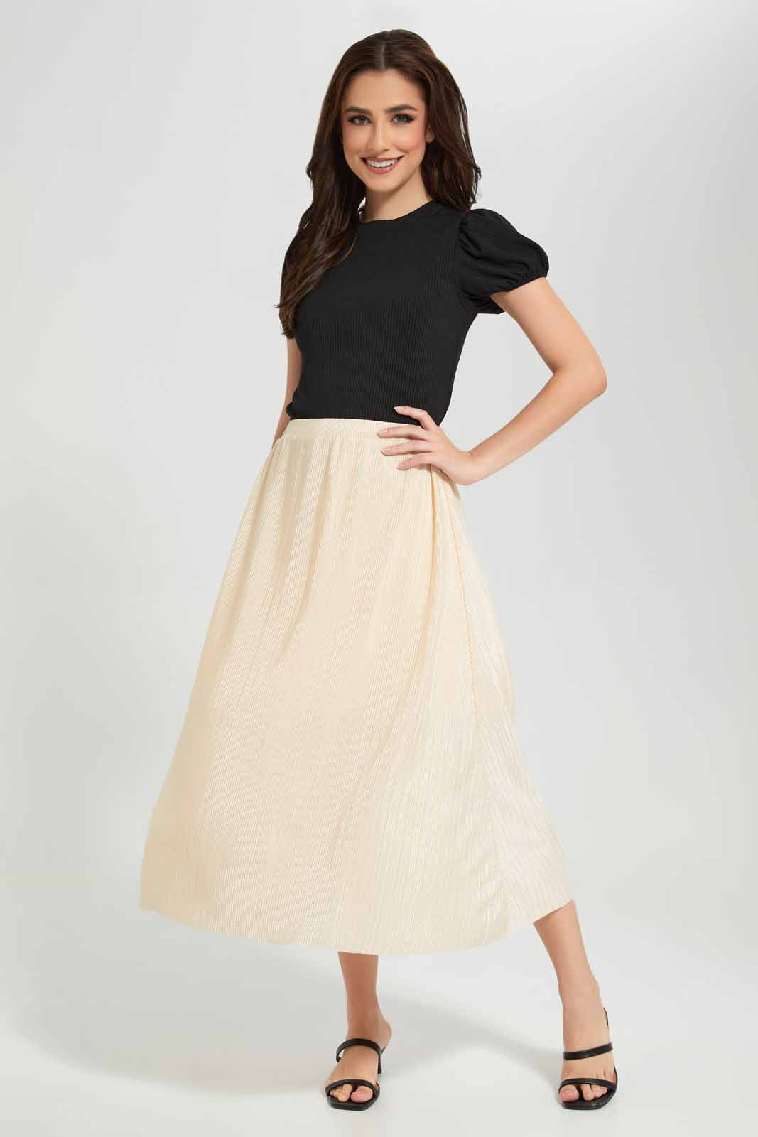 Redtag-Beige-Plisse-Maxi-Skirt-Category:Skirts,-Colour:Beige,-Deals:New-In,-Filter:Women's-Clothing,-New-In-Women-APL,-Non-Sale,-Section:Women,-W22O,-Women-Skirts-Women's-