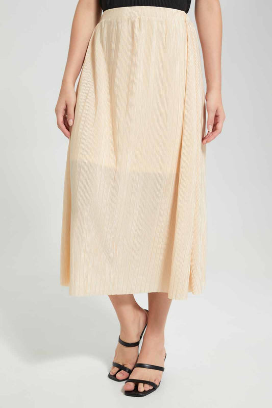 Redtag-Beige-Plisse-Maxi-Skirt-Category:Skirts,-Colour:Beige,-Deals:New-In,-Filter:Women's-Clothing,-New-In-Women-APL,-Non-Sale,-Section:Women,-W22O,-Women-Skirts-Women's-
