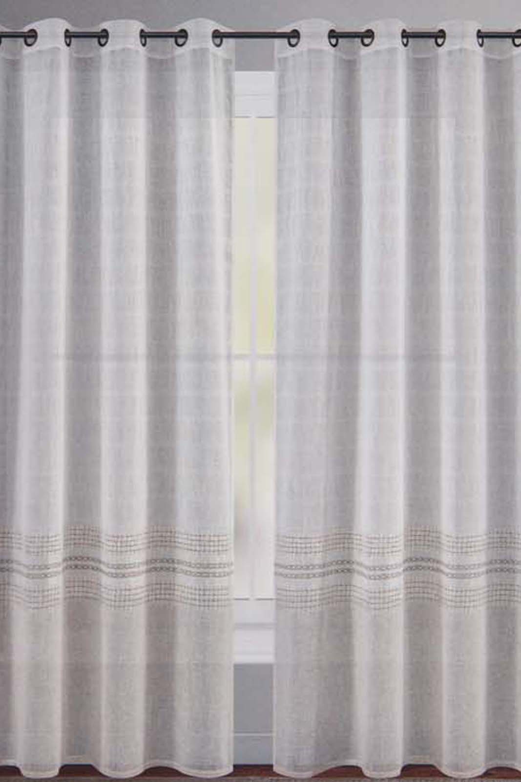 Redtag-Ivory-1-Piece-Sheer-Curtain-Category:Curtains,-Colour:Ivory,-Deals:New-In,-Filter:Home-Bedroom,-HMW-BED-Curtains,-New-In-HMW-BED,-Non-Sale,-Section:Homewares,-W22O-Home-Bedroom-