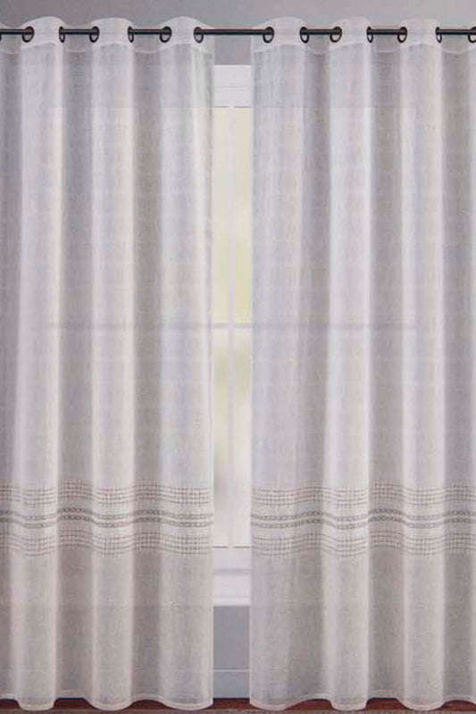 Redtag-Ivory-1-Piece-Sheer-Curtain-Category:Curtains,-Colour:Ivory,-Deals:New-In,-Filter:Home-Bedroom,-HMW-BED-Curtains,-New-In-HMW-BED,-Non-Sale,-Section:Homewares,-W22O-Home-Bedroom-