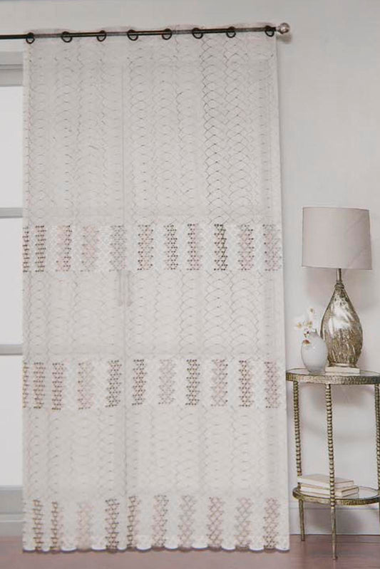 Redtag-Beige-1-Piece-Sheer-Curtain-Category:Curtains,-Colour:Beige,-Deals:New-In,-Filter:Home-Bedroom,-HMW-BED-Curtains,-New-In-HMW-BED,-Non-Sale,-Section:Homewares,-W22O-Home-Bedroom-