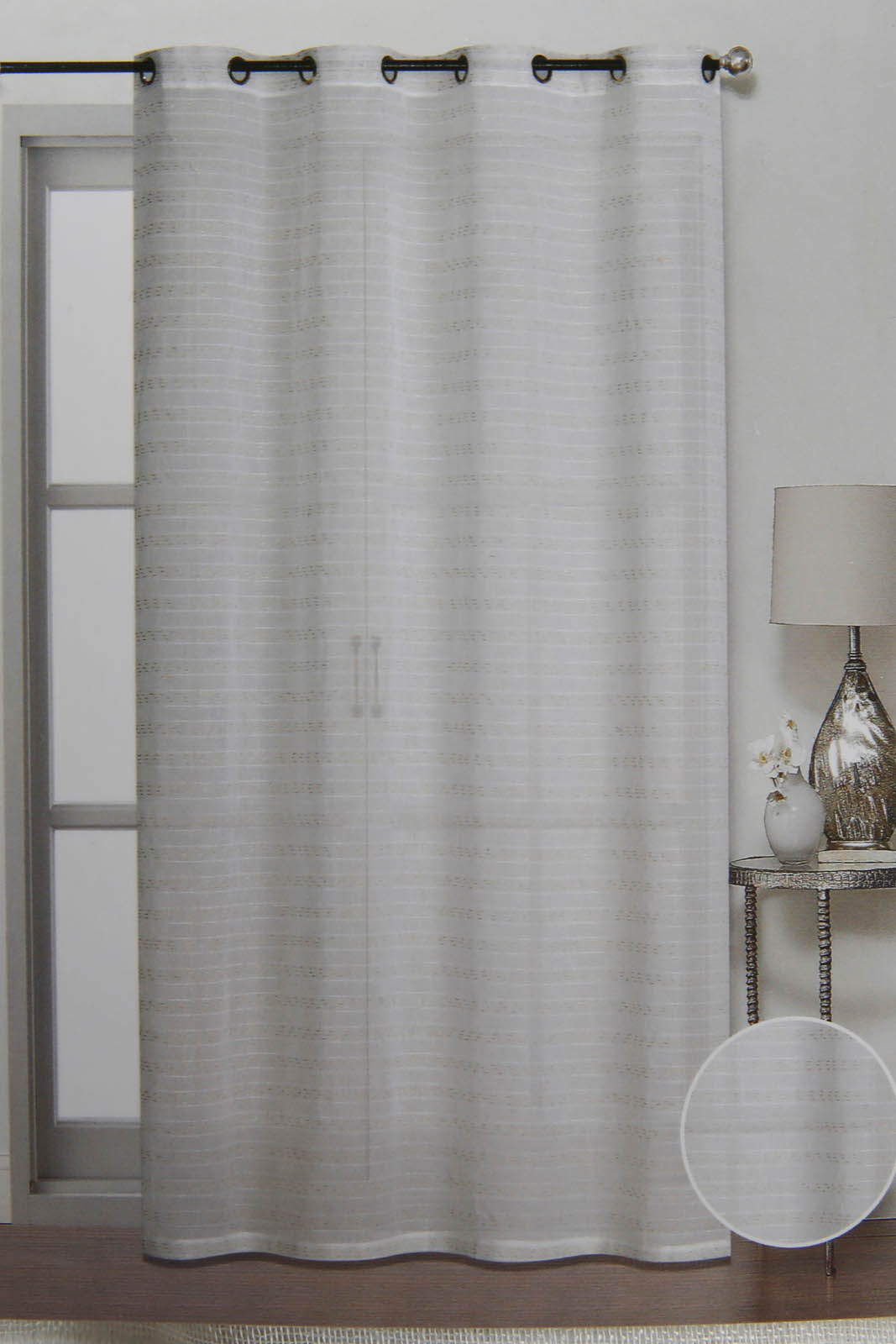 Redtag-Ivory-1-Piece-Sheer-Curtain-Category:Curtains,-Colour:Ivory,-Deals:New-In,-Filter:Home-Bedroom,-HMW-BED-Curtains,-New-In-HMW-BED,-Non-Sale,-Section:Homewares,-W22O-Home-Bedroom-