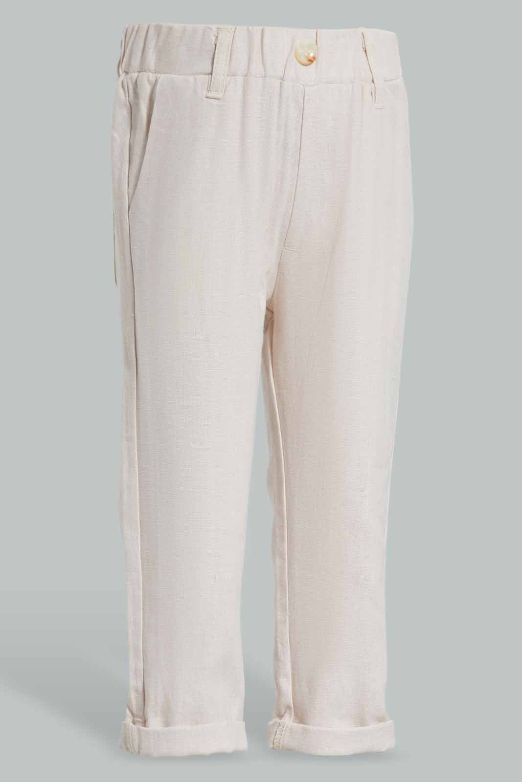 Redtag-Beige-Matching-Chinos-W/Vestcoat-Category:Trousers,-Colour:Beige,-Deals:New-In,-EID,-Filter:Infant-Boys-(3-to-24-Mths),-INB-Trousers,-New-In-INB-APL,-Non-Sale,-Section:Boys-(0-to-14Yrs),-W22O-Infant-Boys-3 to 24 Months