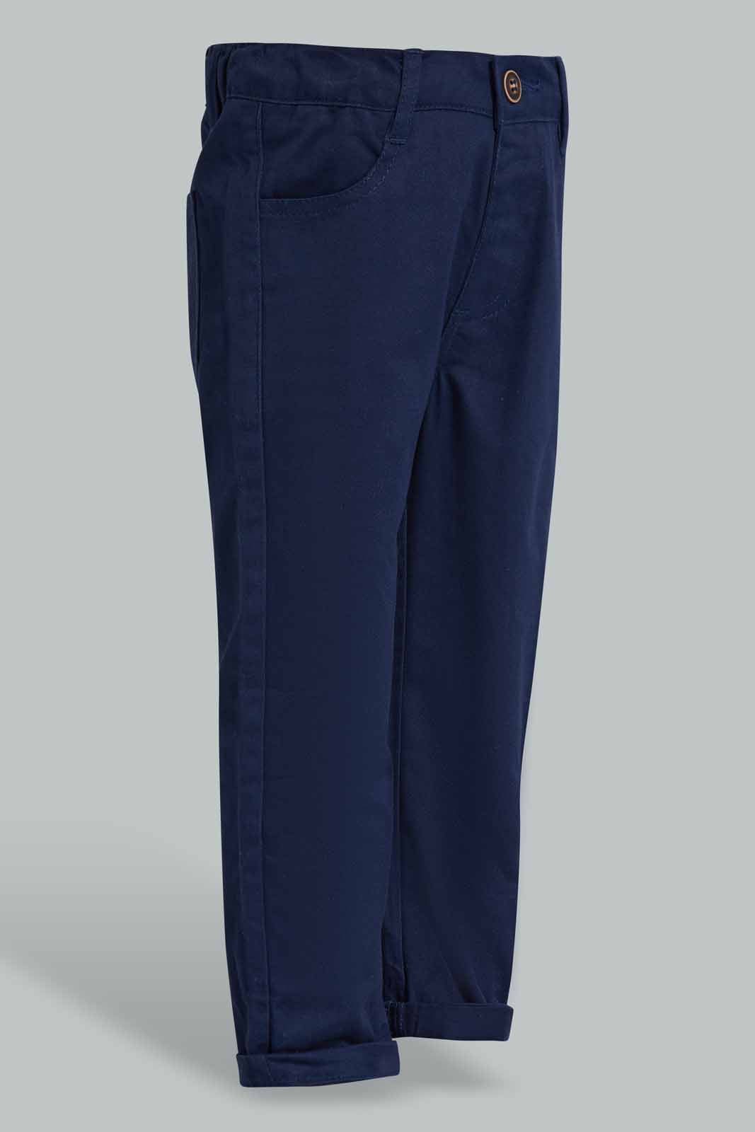 Redtag-Navy-Chino-Category:Trousers,-Colour:Navy,-Deals:New-In,-EID,-Filter:Infant-Boys-(3-to-24-Mths),-INB-Trousers,-New-In-INB-APL,-Non-Sale,-Section:Boys-(0-to-14Yrs),-W22O-Infant-Boys-3 to 24 Months