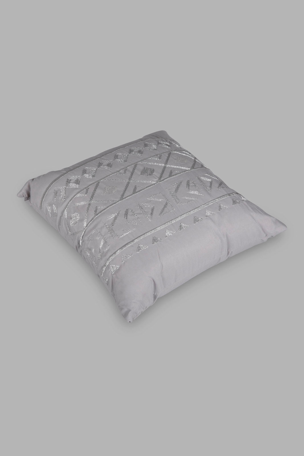 Redtag-Grey-7-Piece-Geometric-Embroidery-Comforter-Set-(King-Size)-Category:Comforters,-Colour:Grey,-Deals:New-In,-Filter:Home-Bedroom,-HMW-BED-Comforters,-New-In-HMW-BED,-Non-Sale,-Section:Homewares,-W22A-Home-Bedroom-