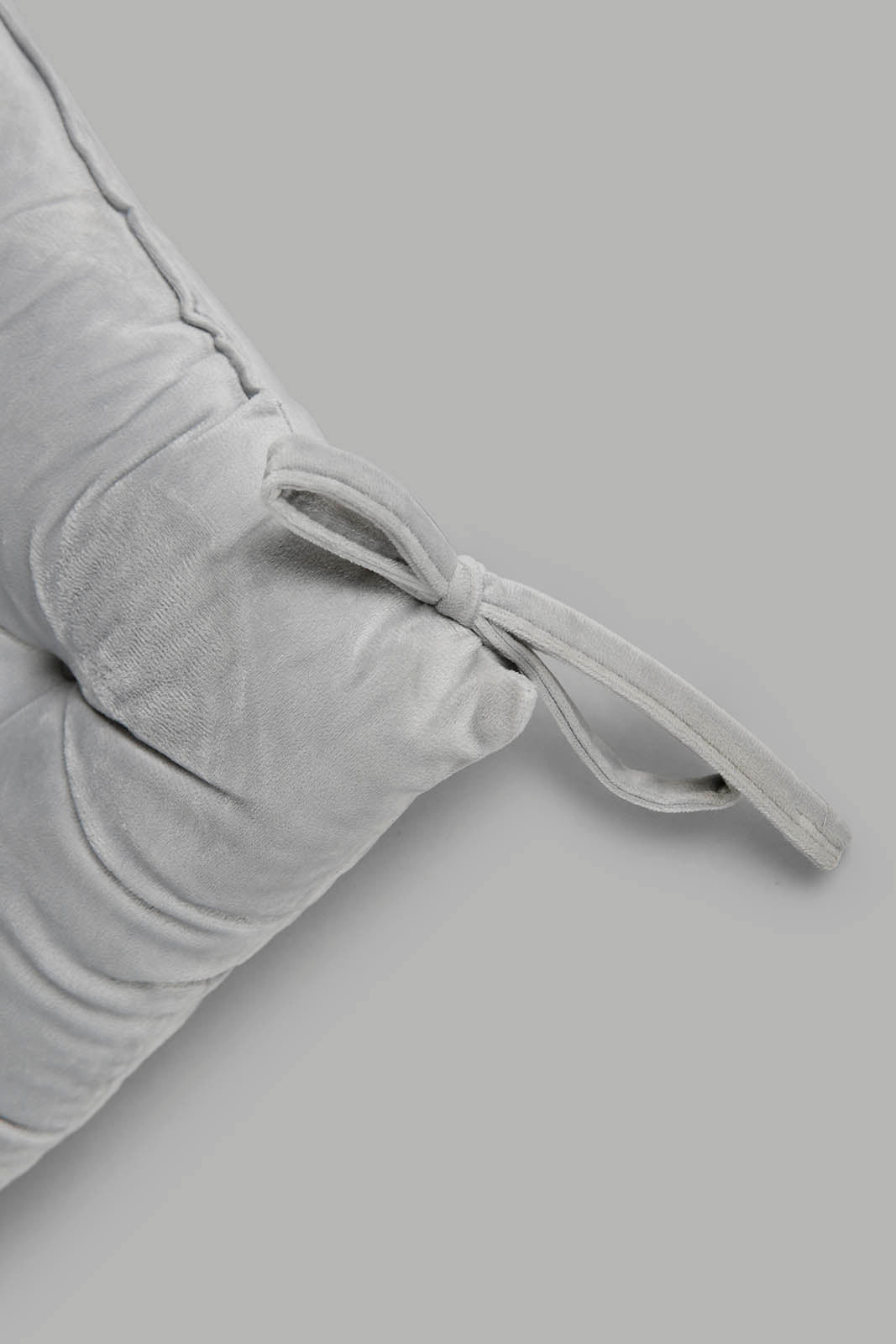Redtag-Grey-Velvet-Chair-Pad-Category:Cushions,-Colour:Grey,-Deals:New-In,-Filter:Home-Bedroom,-HMW-BED-Cushions,-New-In-HMW-BED,-Non-Sale,-Section:Homewares,-W22A-Home-Bedroom-