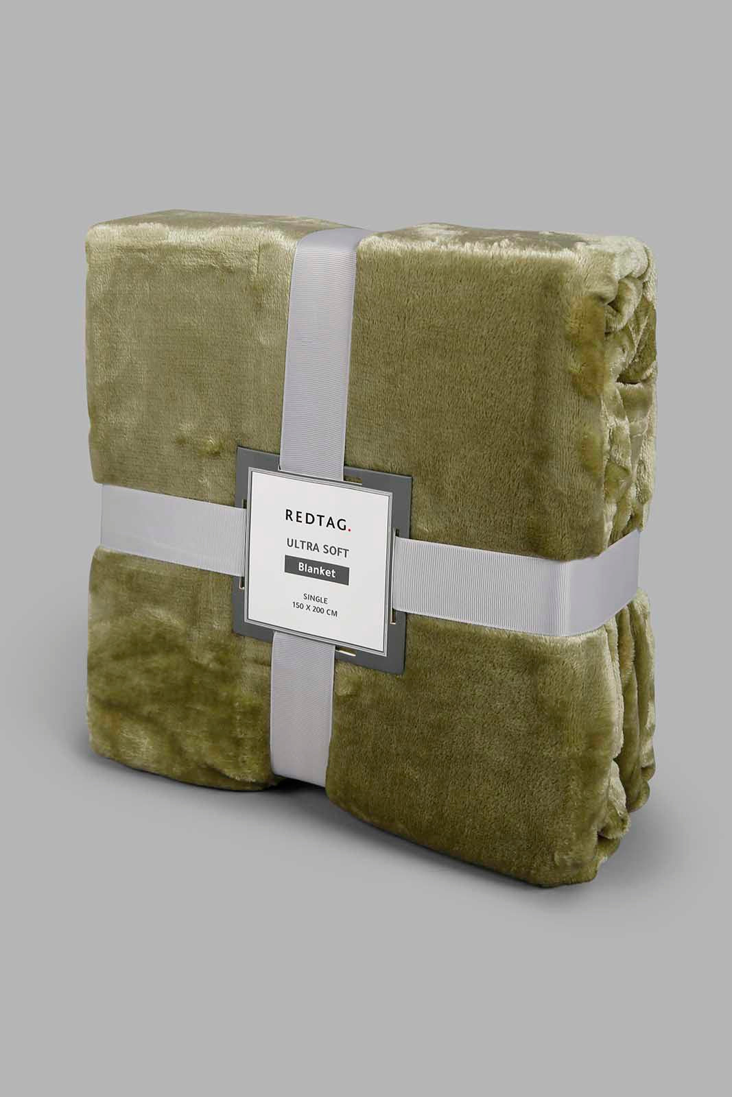 Redtag-Green-Ultra-Soft-Blanket-(Single-Size)-Category:Blankets,-Colour:Green,-Deals:New-In,-Filter:Home-Bedroom,-HMW-BED-Blankets,-New-In-HMW-BED,-Non-Sale,-Section:Homewares,-W22A-Home-Bedroom-