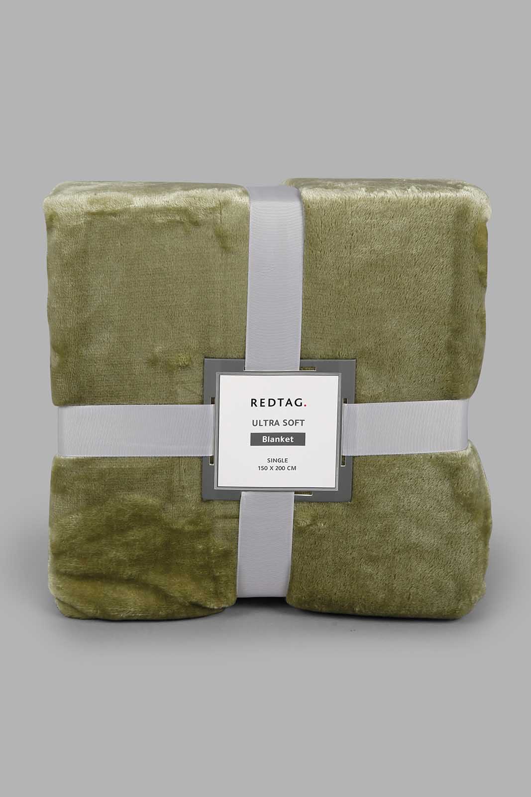 Redtag-Green-Ultra-Soft-Blanket-(Single-Size)-Category:Blankets,-Colour:Green,-Deals:New-In,-Filter:Home-Bedroom,-HMW-BED-Blankets,-New-In-HMW-BED,-Non-Sale,-Section:Homewares,-W22A-Home-Bedroom-