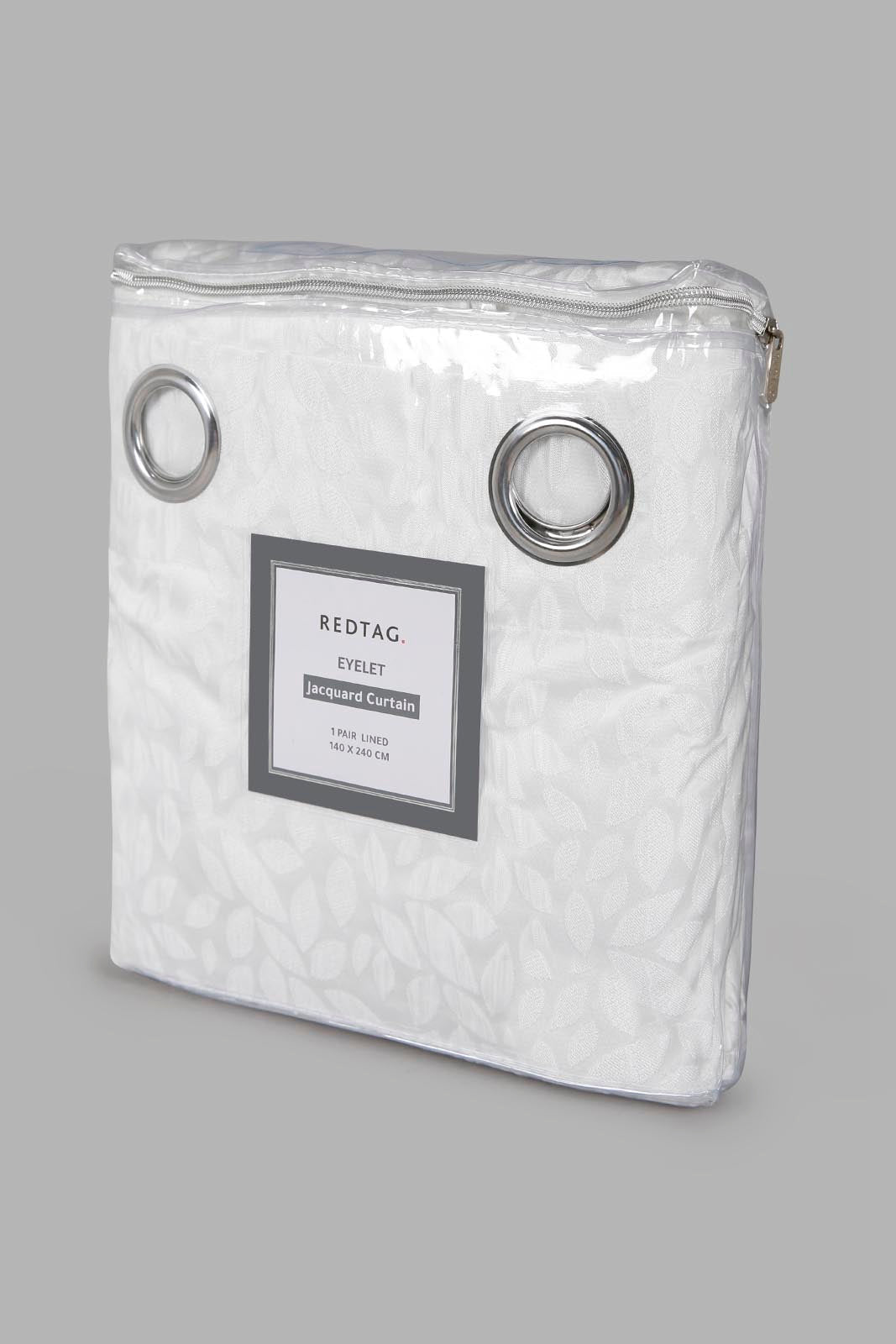 Redtag-Ivory-2-Piece-Jacquard-Curtain-With-Lining-Category:Curtains,-Colour:Ivory,-Deals:New-In,-Filter:Home-Bedroom,-HMW-BED-Curtains,-New-In-HMW-BED,-Non-Sale,-Section:Homewares,-W22A-Home-Bedroom-