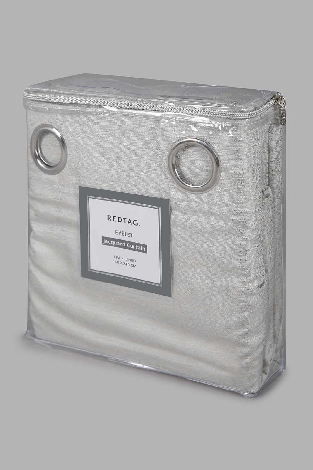 Redtag-Beige-2-Piece-Textured-Jacquard-Curtain-With-Lining-Category:Curtains,-Colour:Beige,-Deals:New-In,-Filter:Home-Bedroom,-HMW-BED-Curtains,-New-In-HMW-BED,-Non-Sale,-Section:Homewares,-W22A-Home-Bedroom-
