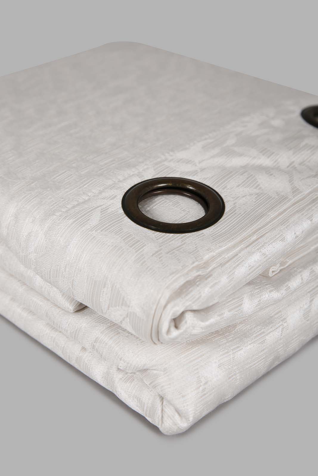 Redtag-Beige-2-Piece-Leaves-Jacquard-Curtain-With-Lining-Category:Curtains,-Colour:Beige,-Deals:New-In,-Filter:Home-Bedroom,-HMW-BED-Curtains,-New-In-HMW-BED,-Non-Sale,-Section:Homewares,-W22A-Home-Bedroom-