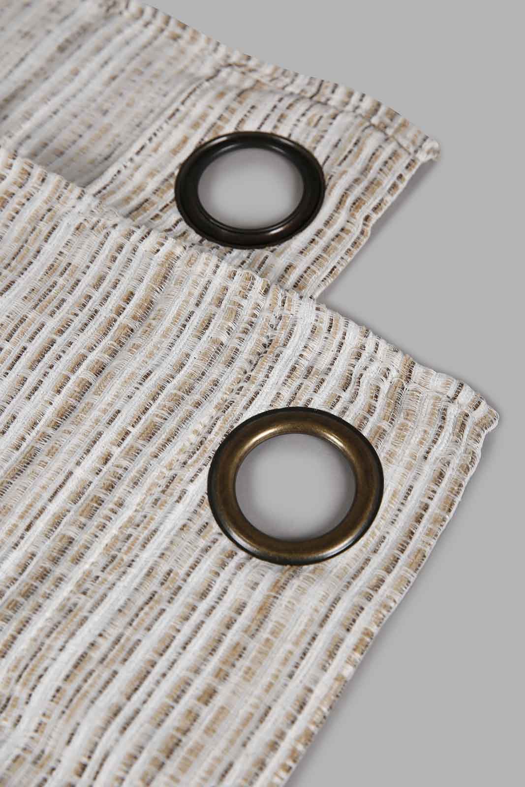 Redtag-Beige-2-Piece-Stripe-Jacquard-Curtain-Without-Lining-Category:Curtains,-Colour:Beige,-Deals:New-In,-Filter:Home-Bedroom,-HMW-BED-Curtains,-New-In-HMW-BED,-Non-Sale,-Section:Homewares,-W22A-Home-Bedroom-