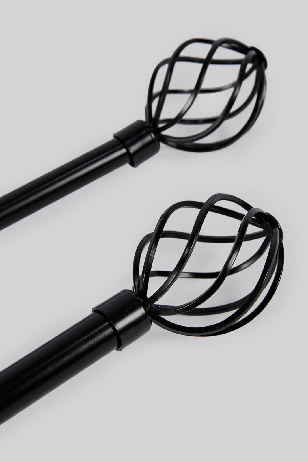 Redtag-Black-Extendable-Curtain-Rod-With-Finials-(Single)-Category:Curtain-Rods,-Colour:Black,-Deals:New-In,-Filter:Home-Bedroom,-HMW-BED-Bedroom-Accessories,-New-In-HMW-BED,-Non-Sale,-Section:Homewares,-W22A-Home-Bedroom-