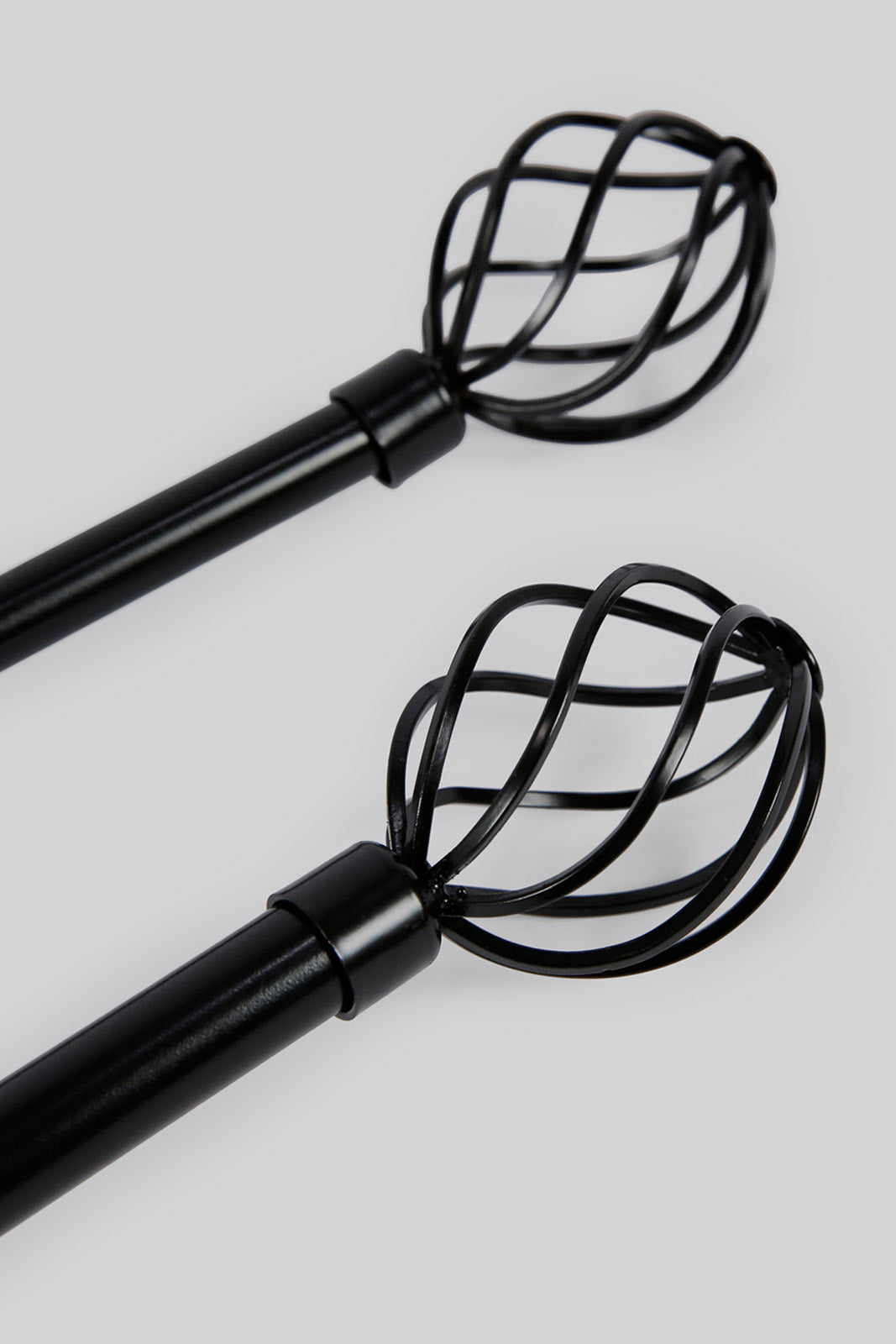 Redtag-Black-Extendable-Curtain-Rod-With-Finials-(Single)-Category:Curtain-Rods,-Colour:Black,-Deals:New-In,-Filter:Home-Bedroom,-HMW-BED-Bedroom-Accessories,-New-In-HMW-BED,-Non-Sale,-Section:Homewares,-W22A-Home-Bedroom-