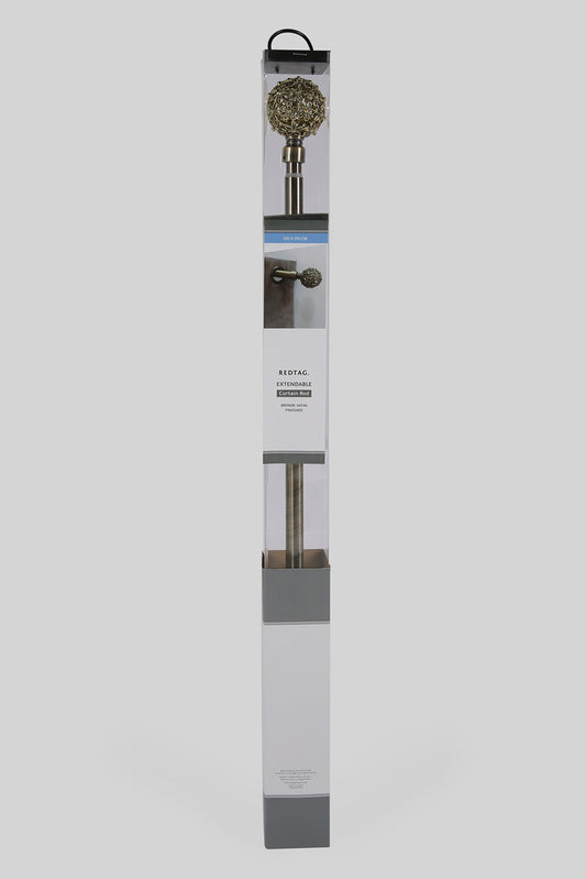 Redtag-Bronze-Extendable-Curtain-Rod-With-Cut-Work-Finials-(Single)-Category:Curtain-Rods,-Colour:Bronze,-Deals:New-In,-Filter:Home-Bedroom,-HMW-BED-Bedroom-Accessories,-New-In-HMW-BED,-Non-Sale,-Section:Homewares,-W22A-Home-Bedroom-