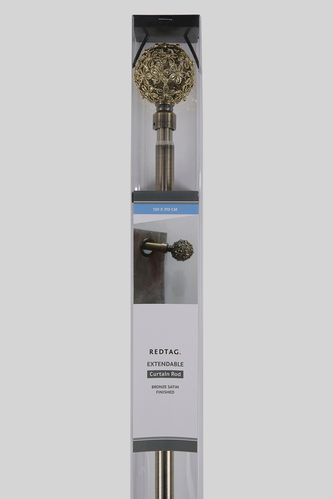 Redtag-Bronze-Extendable-Curtain-Rod-With-Cut-Work-Finials-(Single)-Category:Curtain-Rods,-Colour:Bronze,-Deals:New-In,-Filter:Home-Bedroom,-HMW-BED-Bedroom-Accessories,-New-In-HMW-BED,-Non-Sale,-Section:Homewares,-W22A-Home-Bedroom-