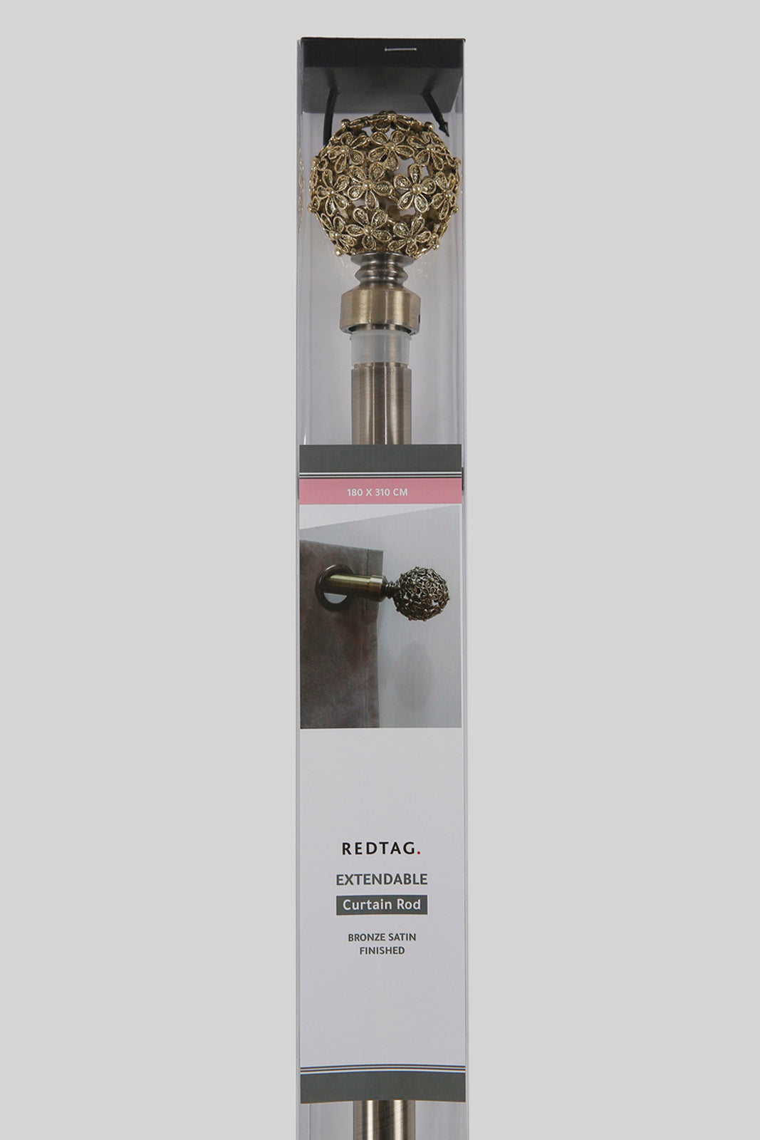 Redtag-Bronze-Extendable-Curtain-Rod-With-Cut-Work-Finials-(Single)-Category:Curtain-Rods,-Colour:Bronze,-Deals:New-In,-Filter:Home-Bedroom,-HMW-BED-Bedroom-Accessories,-New-In-HMW-BED,-Non-Sale,-Section:Homewares,-W22A-Home-Bedroom-