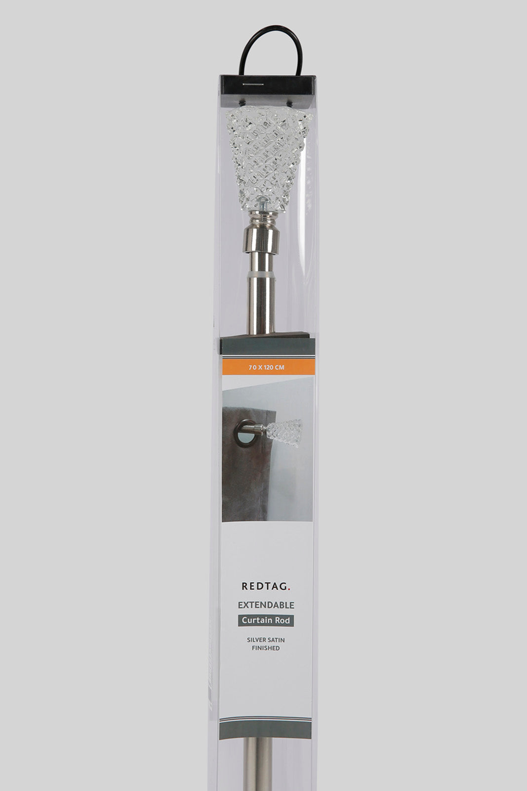 Redtag-Silver-Extendable-Curtain-Rod-With-Crystal-Finials-(Single)-Category:Curtain-Rods,-Colour:Silver,-Deals:New-In,-Filter:Home-Bedroom,-HMW-BED-Bedroom-Accessories,-New-In-HMW-BED,-Non-Sale,-Section:Homewares,-W22A-Home-Bedroom-