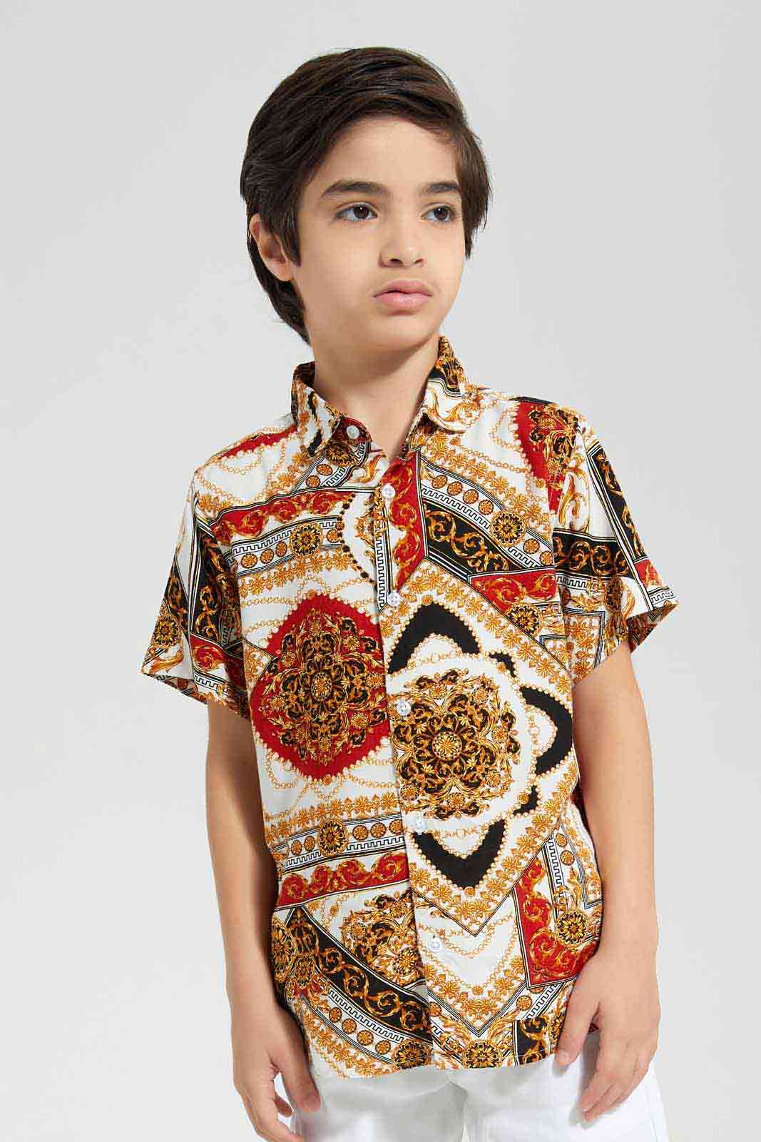 Redtag-Blue-AOP-SS-Viscose-Shirt-BOY-Shirts,-Category:Shirts,-Colour:White,-Deals:New-In,-EID,-Filter:Boys-(2-to-8-Yrs),-New-In-BOY-APL,-Non-Sale,-Section:Boys-(0-to-14Yrs),-W22O-Boys-2 to 8 Years