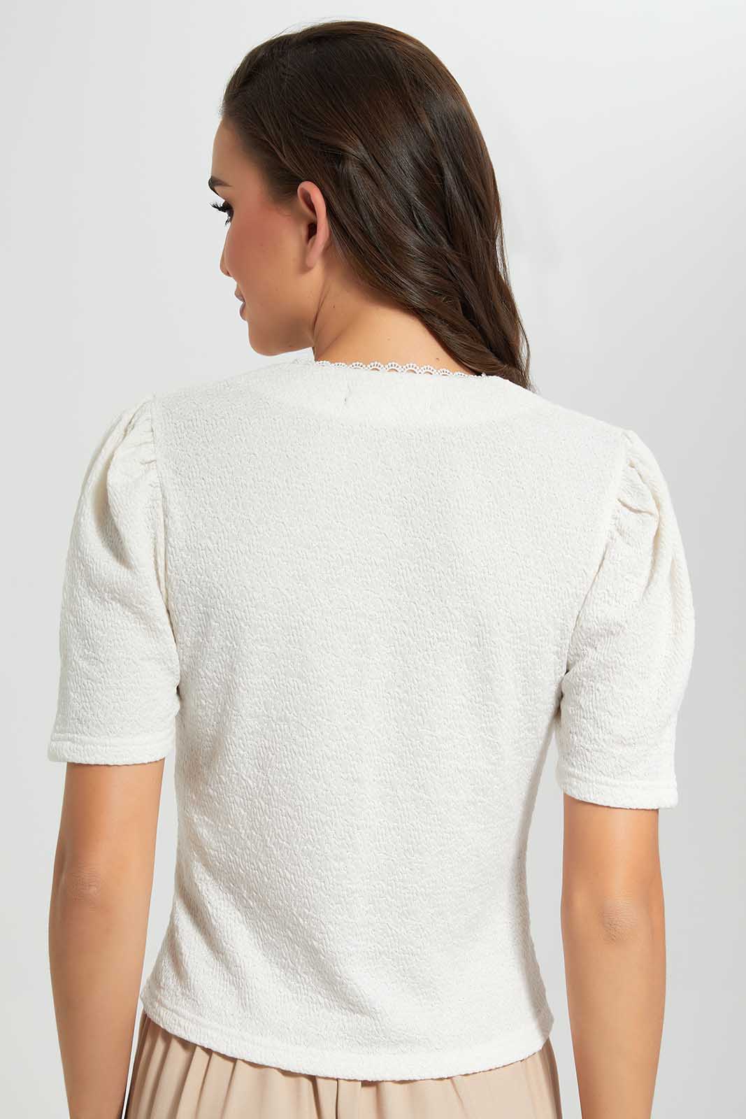 Redtag-Ivory-Textured-Blouse-Category:Blouses,-Colour:Ivory,-Deals:New-In,-Filter:Women's-Clothing,-LDC,-LDC-Blouses,-New-In-LDC,-Non-Sale,-Section:Women,-W22O-Women's-