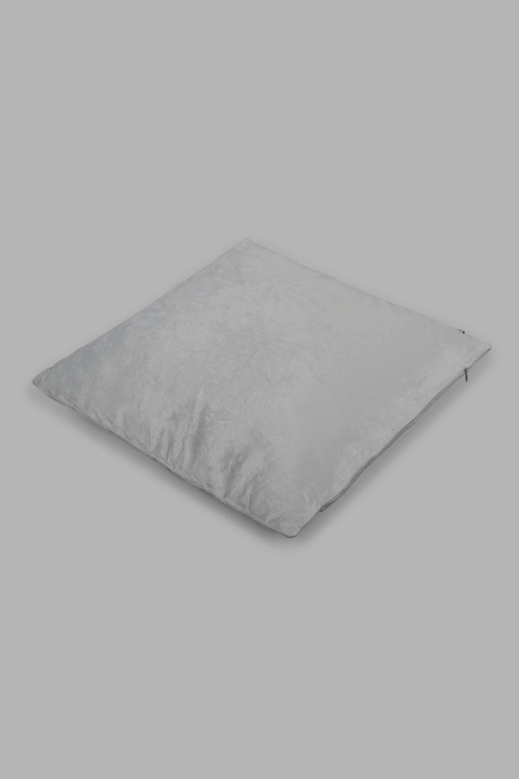 Redtag-Grey-Dotted-Plain-Velvet-Cushion-Category:Cushions,-Colour:Grey,-Deals:New-In,-Filter:Home-Bedroom,-HMW-BED-Cushions,-New-In-HMW-BED,-Non-Sale,-Section:Homewares,-W22A-Home-Bedroom-