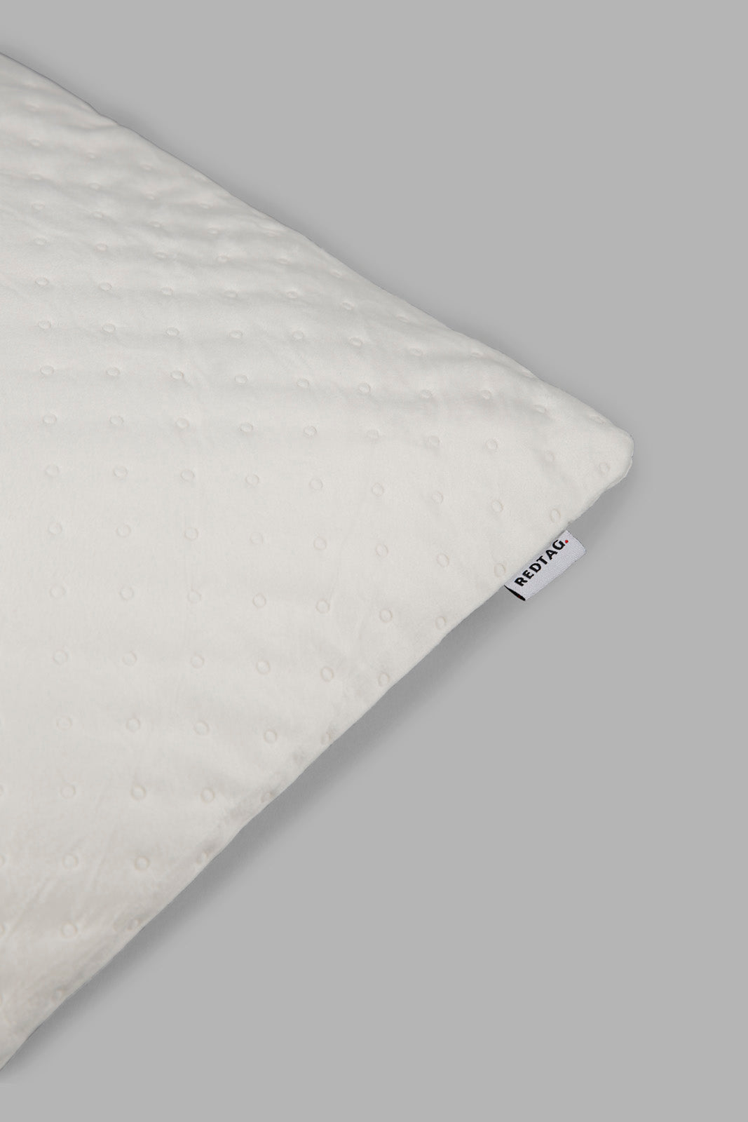 Redtag-Ivory-Dotted-Plain-Velvet-Cushion-Category:Cushions,-Colour:Ivory,-Deals:New-In,-Filter:Home-Bedroom,-HMW-BED-Cushions,-New-In-HMW-BED,-Non-Sale,-Section:Homewares,-W22A-Home-Bedroom-