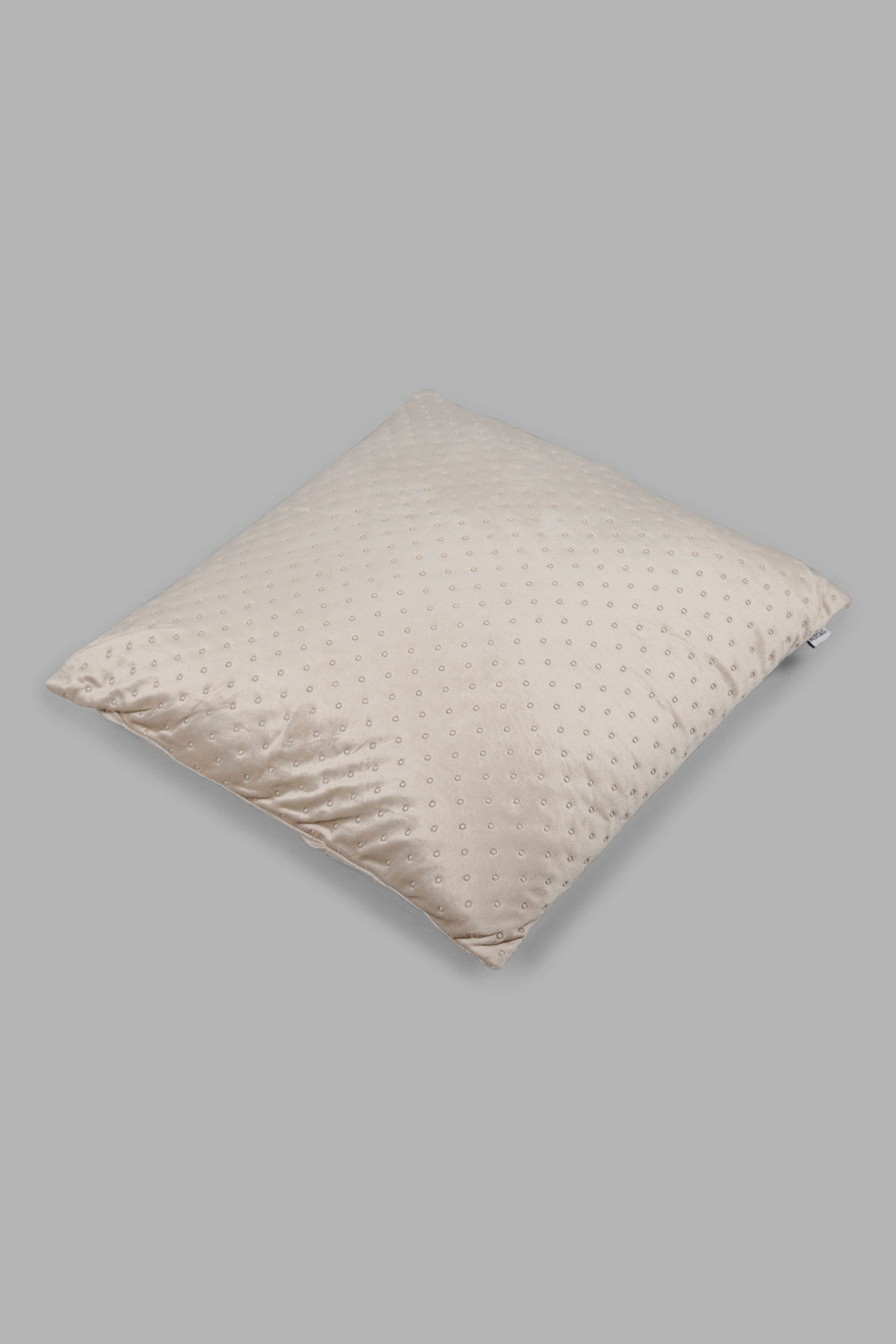 Redtag-Beige-Dotted-Plain-Velvet-Cushion-Category:Cushions,-Colour:Beige,-Deals:New-In,-Filter:Home-Bedroom,-HMW-BED-Cushions,-New-In-HMW-BED,-Non-Sale,-Section:Homewares,-W22A-Home-Bedroom-